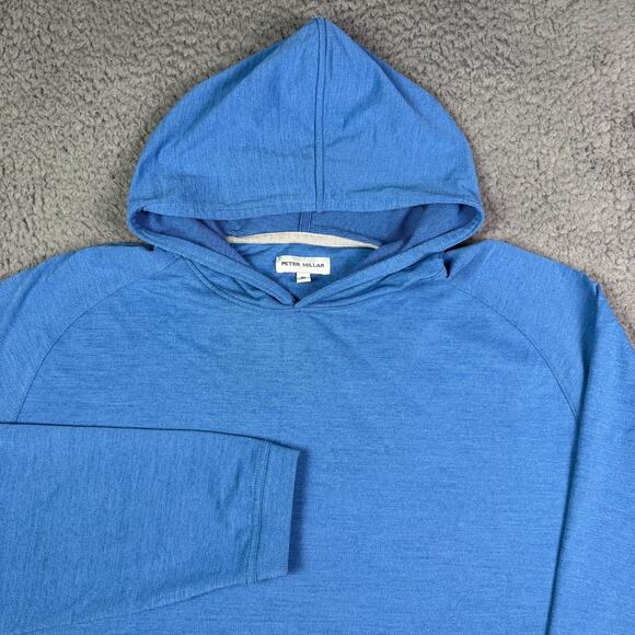 Peter Millar Hoodie Mens XL Blue Pine Performance Stretch Golf Pullover MS23EK45 - Picture 1 of 11